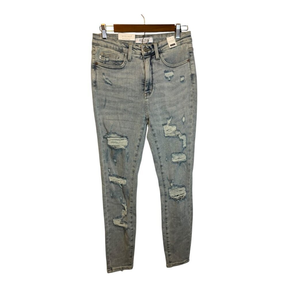 Judy Blue Jeans Women's Size 7/28‎ High Waist Distressed Skinny NEW